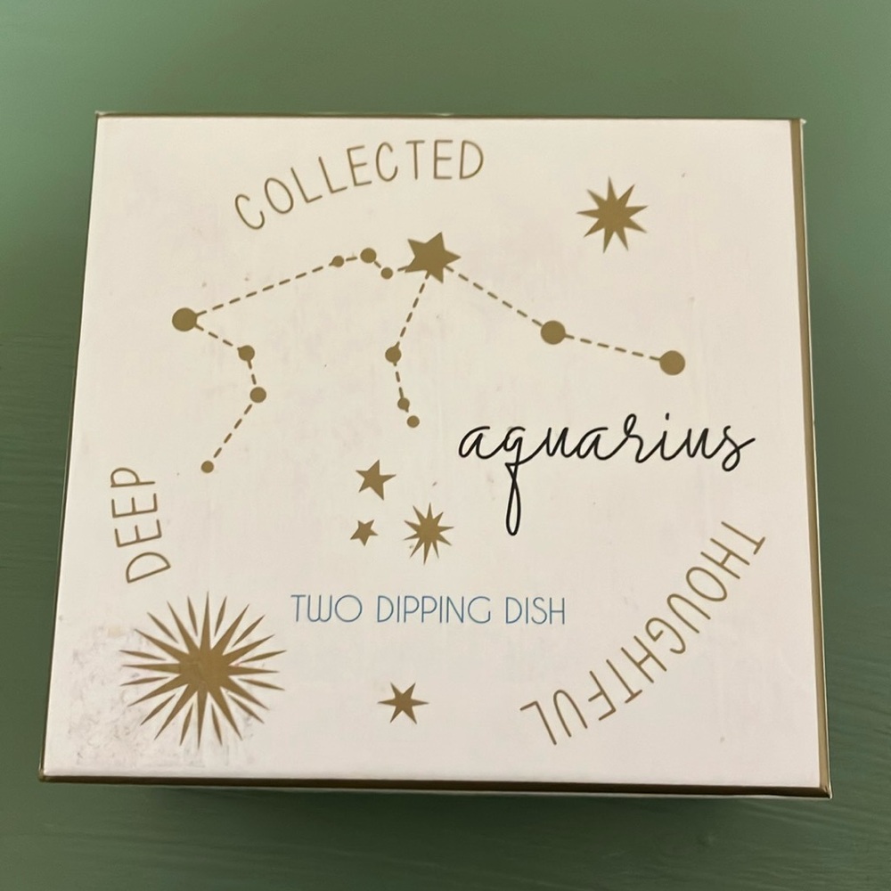 Rosanna brand Stardust set of two Aquarius dipping dishes new in box.